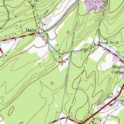 Topographic Map of Lewis Hollow, NY