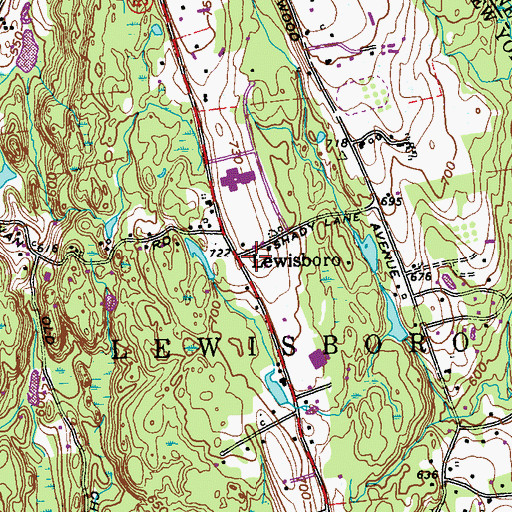 Topographic Map of Lewisboro, NY