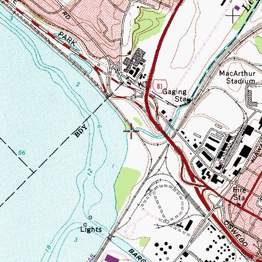 Topographic Map of Ley Creek, NY