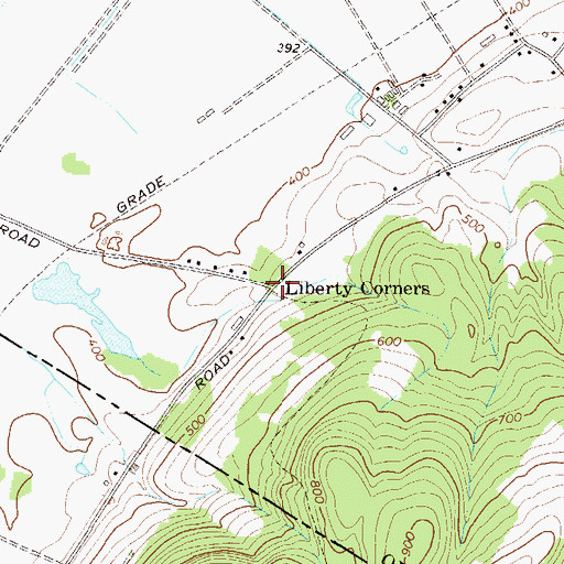 Topographic Map of Liberty Corners, NY