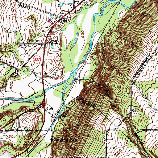 Topographic Map of Lick Brook, NY