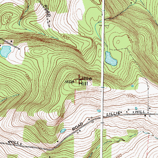 Topographic Map of Lillie Hill, NY