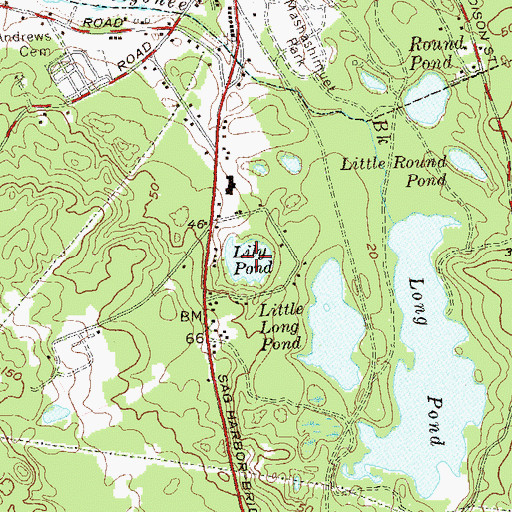 Topographic Map of Lily Pond, NY