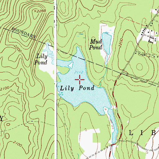 Topographic Map of Lily Pond, NY