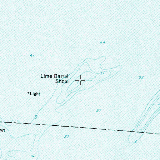 Topographic Map of Lime Barrel Shoal, NY