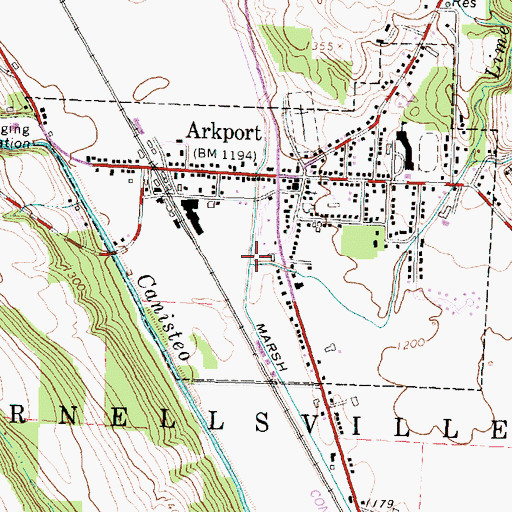Topographic Map of Lime Kiln Creek, NY