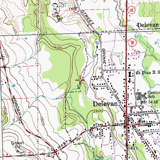Topographic Map of Lime Lake Outlet, NY