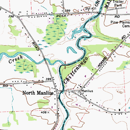 Topographic Map of Limestone Creek, NY