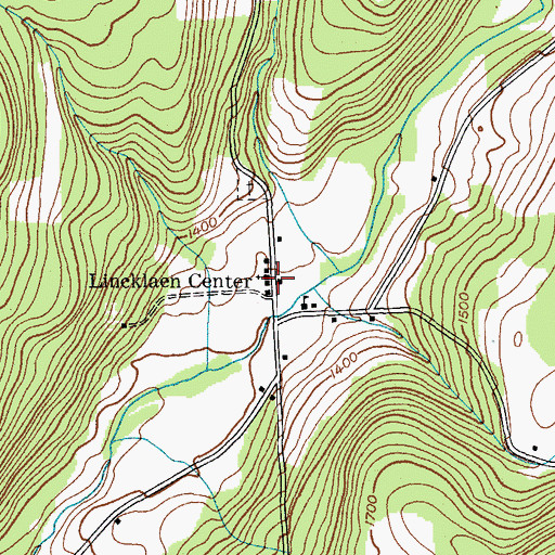 Topographic Map of Lincklaen Center, NY