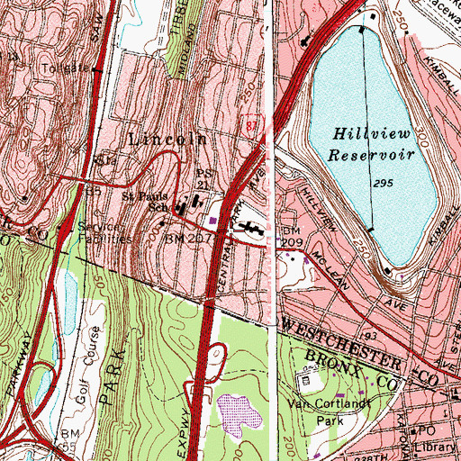 Topographic Map of Lincoln, NY