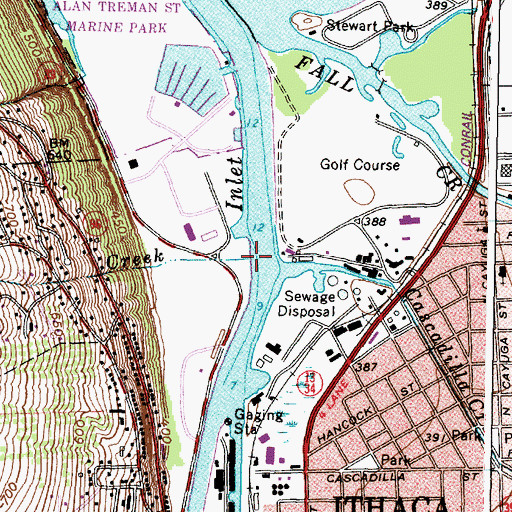 Topographic Map of Linderman Creek, NY