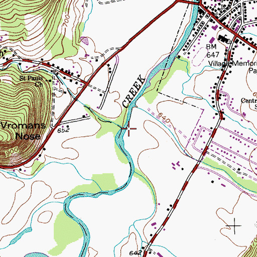 Topographic Map of Line Creek, NY