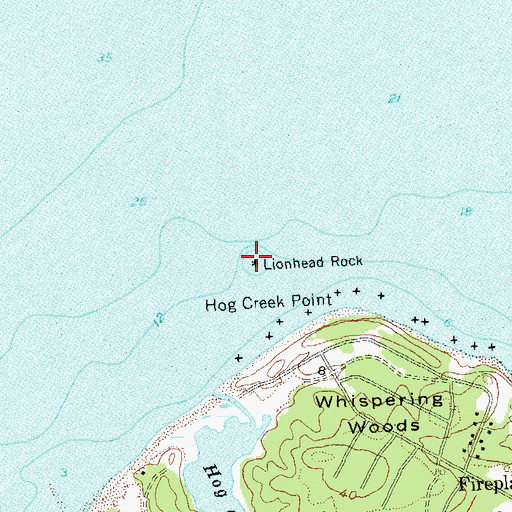 Topographic Map of Lionhead Rock, NY