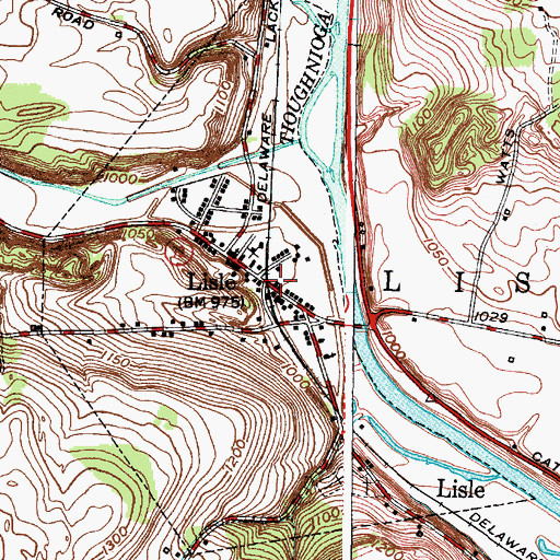 Topographic Map of Lisle, NY