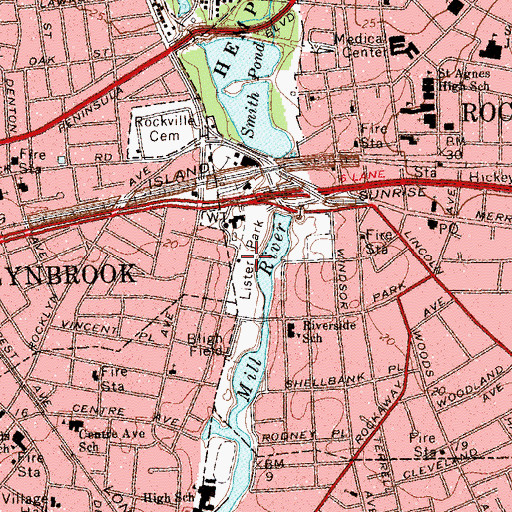 Topographic Map of Lister Park, NY
