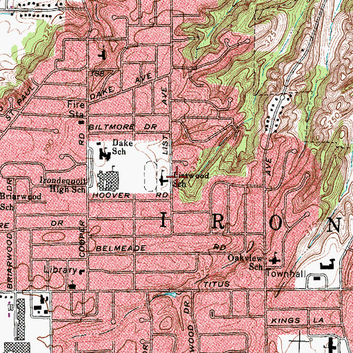 Topographic Map of Listwood School, NY