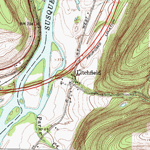 Topographic Map of Litchfield, NY