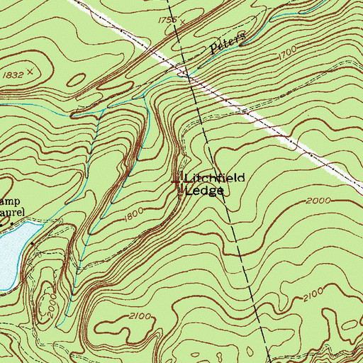 Topographic Map of Litchfield Ledge, NY