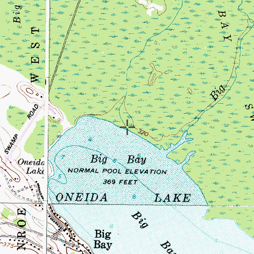 Topographic Map of Little Bay Creek, NY
