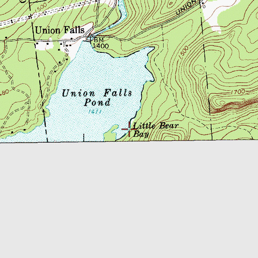 Topographic Map of Little Bear Bay, NY