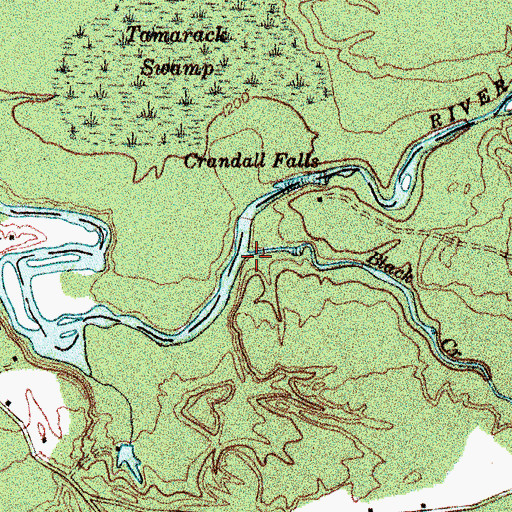 Topographic Map of Little Black Creek, NY
