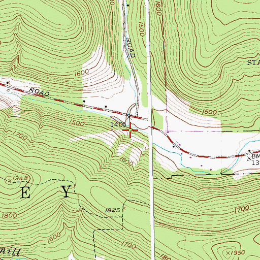 Topographic Map of Little Bone Run, NY
