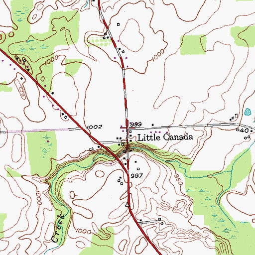 Topographic Map of Little Canada, NY
