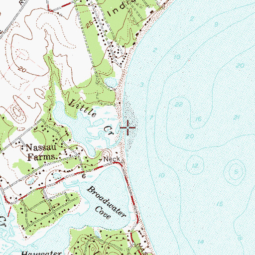 Topographic Map of Little Creek, NY