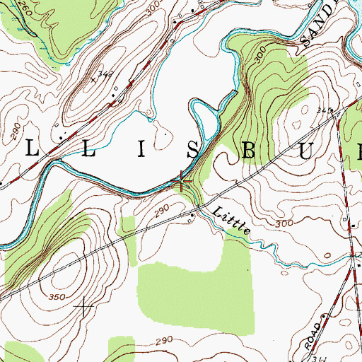 Topographic Map of Little Deerlick Creek, NY
