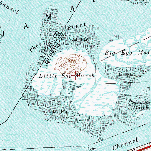 Topographic Map of Little Egg Marsh, NY