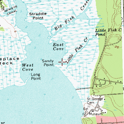 Topographic Map of Little Fish Creek, NY