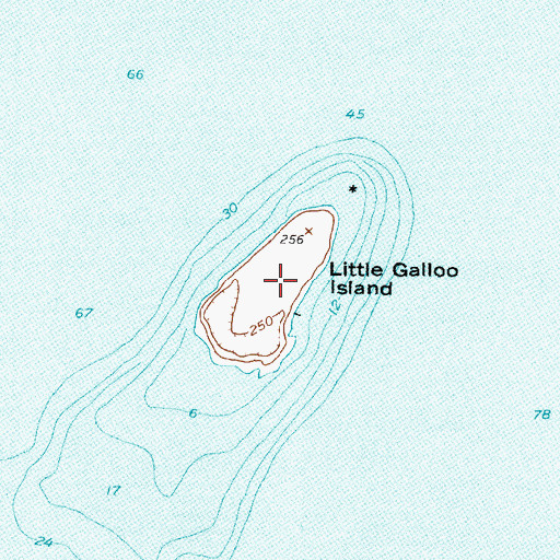 Topographic Map of Little Galloo Island, NY