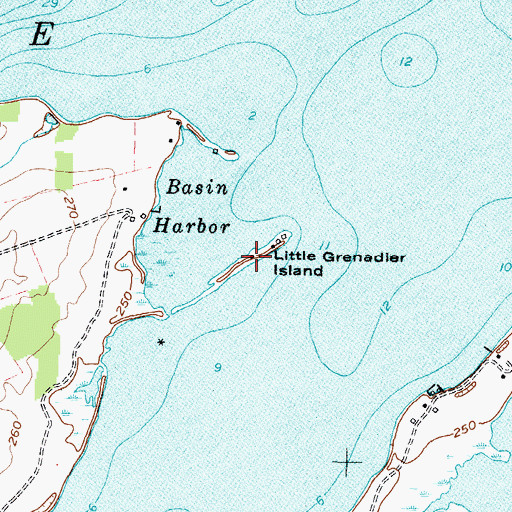 Topographic Map of Little Grenadier Island, NY