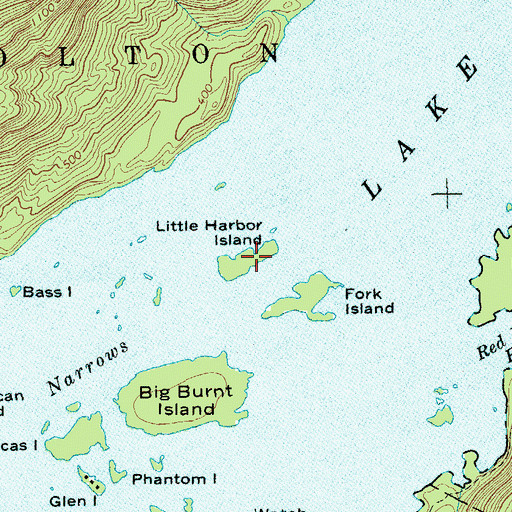 Topographic Map of Little Harbor Island, NY