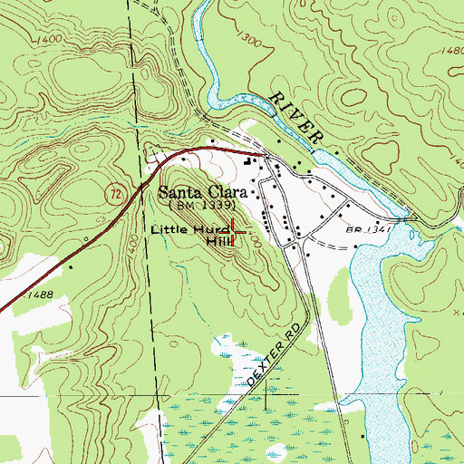 Topographic Map of Little Hurd Hill, NY