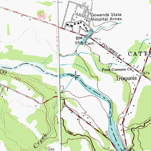 Topographic Map of Little Indian Creek, NY