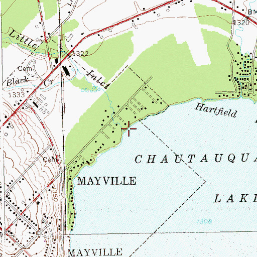 Topographic Map of Little Inlet, NY