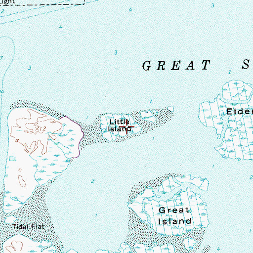 Topographic Map of Little Island, NY