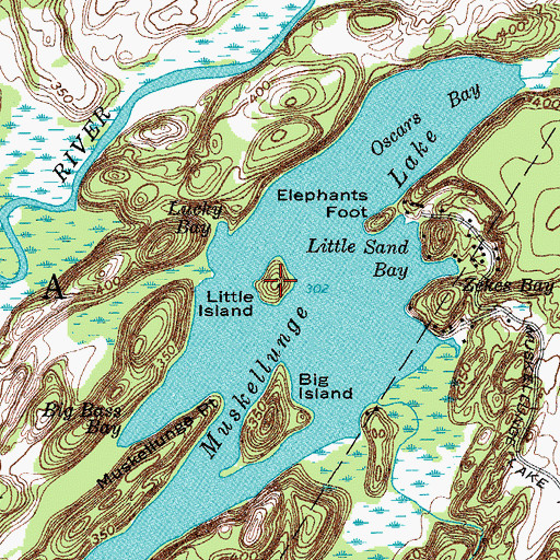 Topographic Map of Little Island, NY