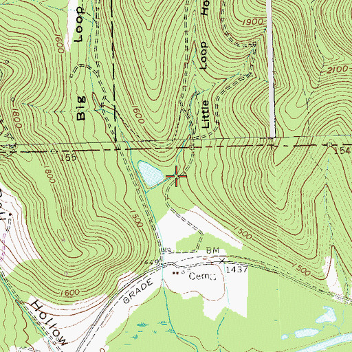 Topographic Map of Little Loop Hollow, PA