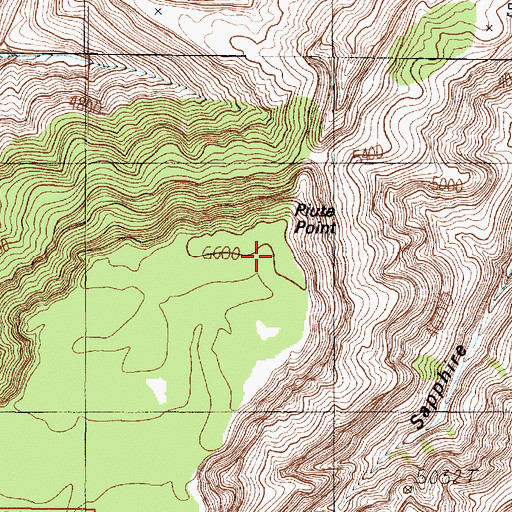 Topographic Map of Piute Point, AZ