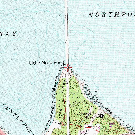 Topographic Map of Little Neck Point, NY