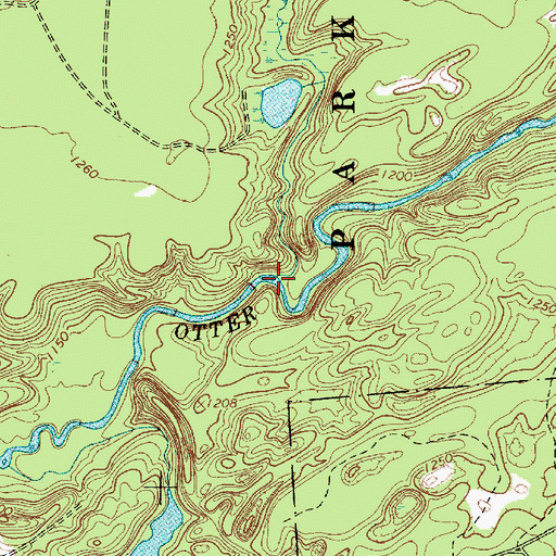 Topographic Map of Little Otter Creek, NY