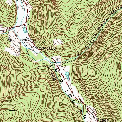 Topographic Map of Little Peck Hollow, NY