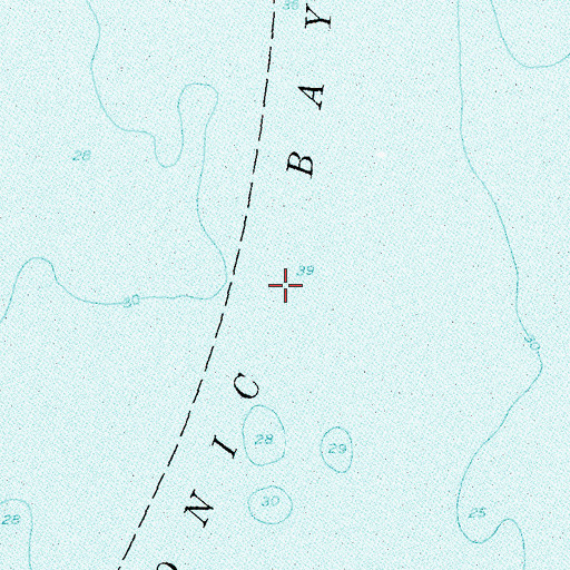 Topographic Map of Little Peconic Bay, NY