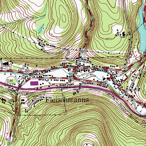 Topographic Map of Little Red Kill, NY