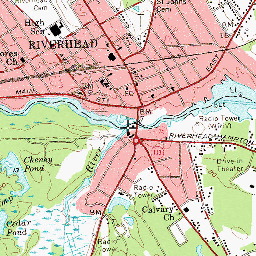 Topographic Map of Little River, NY