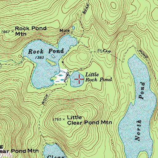 Topographic Map of Little Rock Pond, NY