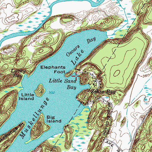 Topographic Map of Little Sand Bay, NY