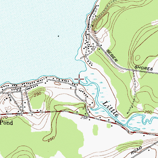 Topographic Map of Little Sandy Creek, NY